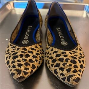 Rothy's Black and Tan Animal Print Flats